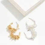 Wholesale metal Brass Hoop Earrings Linked Hoops Detail Brass Base DMetal Brass