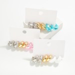 Wholesale set Three Metal Metal Hoop Earrings D