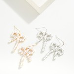 Wholesale pearl Studded Bow Drop Earrings L
