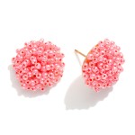 Wholesale cluster Seed Beaded Stud Earring D