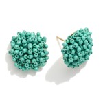 Wholesale cluster Seed Beaded Stud Earring D