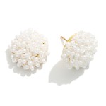 Wholesale cluster Seed Beaded Stud Earring D