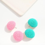 Wholesale oversized Beaded Cluster Stud Earrings D