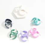 Wholesale silver Gold Dipped Layered Metal Huggie Hoop Earrings Twisted Metal De