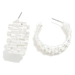 Wholesale silver Gold Dipped Chain Link Hoop Earrings Silver Gold Dipped D