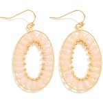 Wholesale beaded Oval Drop Earrings L