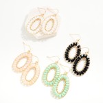 Wholesale beaded Oval Drop Earrings L