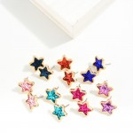 Wholesale glitter Star Stud Earrings L