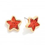 Glitter Star Stud Earrings

- Approximately .5' L