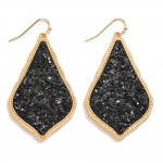 Glitter Teardrop Drop Earrings 

- Approximately 2" L