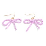 Wholesale braided Raffia Bow Drop Earrings L
