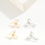 Wholesale metal Wire Bow Stud Earrings L