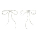 Wholesale metal Wire Bow Post Drop Earrings L