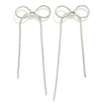 Wholesale long Metal Snake Chain Bow Post Drop Earrings L