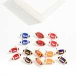 Wholesale painted Metal Football Stud Earrings L