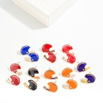 Wholesale painted Metal Football Helmet Stud Earrings L