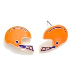 Painted Metal Football Helmet Stud Earrings

- Approximately .5" L