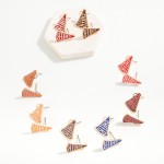 Wholesale enamel Metal Game Day Mega Phone Cheer Stud Earrings W