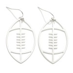 Wholesale metal Football Outline Drop Earrings L