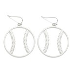 Metal Baseball Outline Drop Earrings

- Approximately 2.25" L