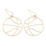 Wholesale metal Basketball Outline Drop Earrings L