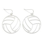 Wholesale metal Volleyball Outline Drop Earrings L