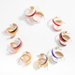 Wholesale painted Metal Game Day Hoop Earrings D
