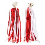 Wholesale long Sequin Tassel Game Day Drop Earrings Rhinestone Stud Posts L