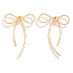 Wholesale metal Wire Bow Earrings L