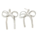 Wholesale metal Herringbone Chain Bow Drop Earrings L