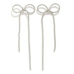 Wholesale long Metal Rope Chain Bow Earrings L