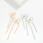 Wholesale long Metal Rope Chain Bow Earrings L