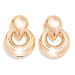 Wholesale hollow Metal Door Knocker Post Drop Earrings L