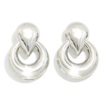 Wholesale hollow Metal Door Knocker Post Drop Earrings L