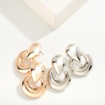Wholesale hollow Metal Door Knocker Post Drop Earrings L