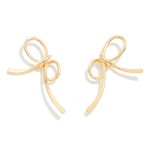 Wholesale metal Bow Post Drop Earrings L