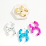 Wholesale textured Hoop Earrings D
