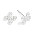Wholesale simple Dainty Studded Cross Stud Earrings L