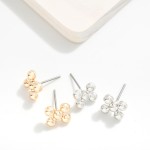 Wholesale simple Dainty Studded Cross Stud Earrings L