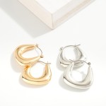 Wholesale squared Metal Hoop Earrings D