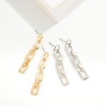 Wholesale metal Pressed Chain Link Drop Earrings L