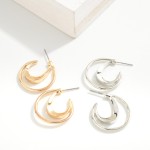 Wholesale double Ring Curl Hoop Earrings D