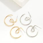 Wholesale metal Teardrop Looped Hoop Earrings D