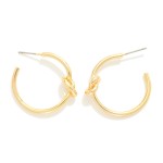 Wholesale metal Knot Hoop Earrings D