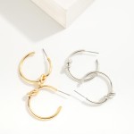 Wholesale metal Knot Hoop Earrings D