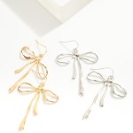 Wholesale metal Bow Drop Earrings L