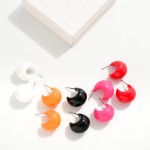 Wholesale acetate Teardrop Hoop Earrings D