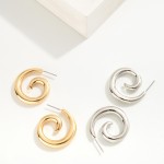 Wholesale metal Swirl Hoop Earrings D