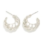 Wholesale metal Croissant Hoop Earrings D