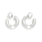 Wholesale metal Hoop Earrings Sphere Backer D
